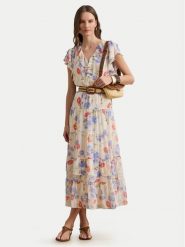 LAUREN RALPH LAUREN Sukienka letnia 200P08686001 Kremowy Regular Fit. Białe sukienki damskie Lauren Ralph Lauren, na lato, bez wzorów, z syntetyku, bez kołnierzyka, bez ramiączek. Za 1,499.00 zł.