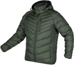 Kurtka Mix&Match, pikowana, puchowa, lekka, oliwkowo-czarna, rozmiar L. Czarne kurtki sportowe damskie NEO, l, bez wzorów, z puchu, bez ramiączek, bez kaptura. Za 177.28 zł.