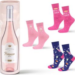 Soxo Zestaw 3x Damskie Skarpetki w tubie Prosecco zabawne na prezent 3540. Skarpetki damskie Soxo, bez wzorów. Za 59.99 zł.