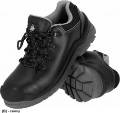 Męskie półbuty bezpieczne gładka skóra bawola kompozytowy podnosek wkładka podeszwa antypoślizgowa olejoodporna antyelektrostatyczna BCBOLD-P S1 PL SR. Półbuty męskie Reis, bez wzorów, ze skóry, bez obcasa, bez zapięcia. Za 124.60 zł.