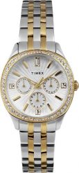 Zegarek Timex Zegarek damski Timex TW2W17900 CYRKONIE srebrny. Szare zegarki damskie Timex, srebrne. Za 719.00 zł.