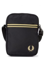 Fred Perry Męska torba na ramię - Tipped Tape Mężczyźni czarny jednolity, ONE SIZE. Czarne torby na ramię męskie Fred Perry, z nylonu, na ramię, małe. Za 249.95 zł.