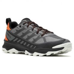 Buty trekkingowe męskie Merrell Speed Eco. Czarne buty zimowe męskie Merrell, bez wzorów, z materiału, bez obcasa, bez zapięcia. Za 644.00 zł.