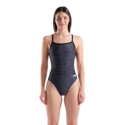 Strój Kąpielowy damski Arena Snakeskin Swimsuit Challengeback. Czarne stroje kąpielowe damskie ARENA, m, bez wzorów, z materiału. Za 209.99 zł.