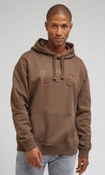 LEE GRAPHIC HOODIE MĘSKA BLUZA Z KAPTUREM TRUFFLE 112342476 LM11015540. Bluzy męskie Lee, l, bez wzorów, z kapturem. Za 179.99 zł.