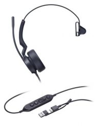 Yealink UH44 Mono Teams USB-C/A Zestaw słuchawkowy Przewodowa Opaska na głowę Biuro/centrum telefoniczne USB Type-C / USB Type-A Czarny. Czarne słuchawki bezprzewodowe yealink. Za 218.99 zł.