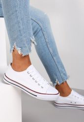 Białe Trampki Aikaleia. Białe trampki i tenisówki damskie Renee, bez wzorów, z jeansu, bez zapięcia. Za 44.99 zł.