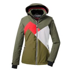Kurtka narciarska damska Killtec KSW 83. Zielone kurtki sportowe damskie KILLTEC, na zimę, l, bez wzorów, bez ramiączek, bez kaptura, narciarskie. Za 849.99 zł.