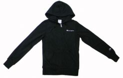 Bluza damska Champion Full Zip Hoodie Sweatshirt 118099. Czarne bluzy damskie Champion, s, z aplikacjami, z bawełny, sportowe, bez ramiączek, bez kaptura. Za 216.99 zł.