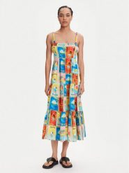 Roxy Sukienka letnia Atlas Sunshine ERJWD03892 Kolorowy Regular Fit. Sukienki damskie Roxy, na lato, xs, bez wzorów, z wiskozy, bez kołnierzyka, bez ramiączek. Za 179.99 zł.