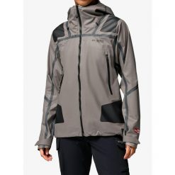 Kurtka z membraną damska Columbia Whistler Peak Shell. Szare kurtki sportowe damskie Columbia, bez wzorów, bez ramiączek, bez kaptura, trekkingowe. Za 1,231.99 zł.