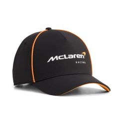 Czapka z daszkiem Puma McLaren Racing. Czarne czapki damskie Puma, bez wzorów, z materiału, sportowe. Za 147.99 zł.
