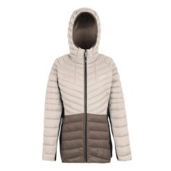 Damska kurtka z kapturem Regatta Leedre. Brązowe kurtki sportowe damskie Regatta, bez wzorów, z puchu, bez ramiączek, z kapturem, trekkingowe. Za 357.00 zł.