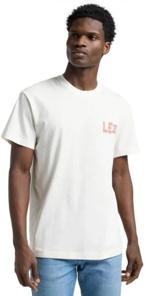 MESKA KOSZULKA LEE RELAXED GRAPHIC TEE ECRU 112364580. T-shirty męskie Lee, s, bez wzorów, bez kołnierzyka, bez ramiączek. Za 79.99 zł.