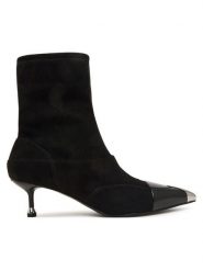 Liu Jo Botki Deva 19 SF6009 TX562 Czarny. Czarne botki damskie Liu Jo, bez wzorów, z materiału, bez obcasa, na szpilce, bez zapięcia. Za 834.99 zł.