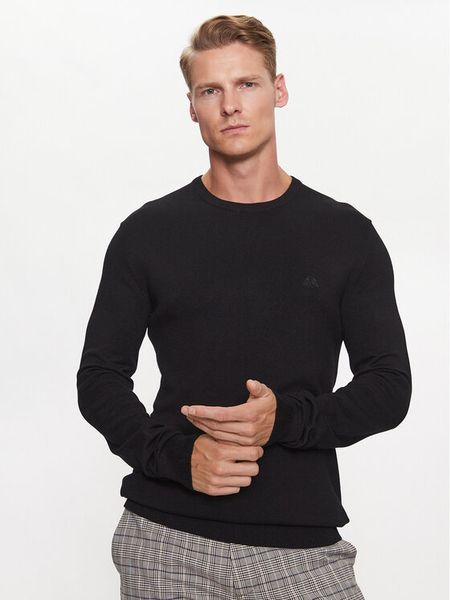 Lindbergh Sweter 30-80043 Czarny Slim Fit. Czarne swetry męskie Lindbergh, m, bez wzorów, z wiskozy, bez kołnierzyka, bez ramiączek. Za 119.99 zł.
