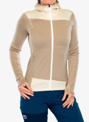 Bluza z kapturem damska Ortovox Fleece Light Hoody. Zielone bluzy damskie ORTOVOX, xs, bez wzorów, z elastanu, bez ramiączek, z kapturem. Za 691.89 zł.