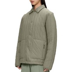 Kurtka RAINS BANJA LINER OVERSHIRT T1 Beżowy. Brązowe kurtki sportowe damskie Rains, s, bez wzorów, z puchu, bez ramiączek, bez kaptura, trekkingowe. Za 282.99 zł.