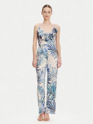 Guess Kombinezon W5GD72 KBAC2 Niebieski Regular Fit. Niebieskie sukienki damskie Guess, xs, z aplikacjami, z syntetyku, bez kołnierzyka, bez ramiączek. Za 389.99 zł.