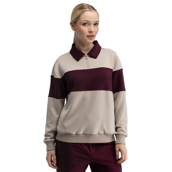 Damska bluza golfowa Siroko Eagle-W Sand. Brązowe bluzy damskie SIROKO, xl, bez wzorów, z materiału, klasyczne, bez ramiączek, bez kaptura. Za 205.60 zł.