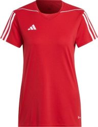Adidas Koszulka damska adidas Tiro 23 League Jersey czerwona HT6549 M. Czerwone bluzki damskie Adidas, m, bez wzorów, z jersey, bez kołnierzyka, bez ramiączek. Za 93.94 zł.