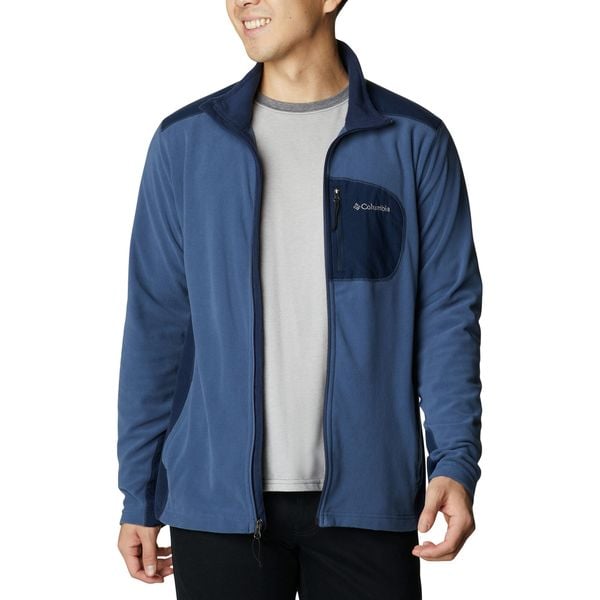 Bluza trekkingowa męska Columbia Klamath Range Full Zip. Niebieskie bluzy męskie Columbia, m, bez wzorów, sportowe, bez ramiączek, bez kaptura. Za 159.99 zł.