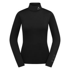 Koszulka jeździecka z kołnierzem typu golf. ELT Madison. Czarne swetry męskie ELT, l, bez wzorów, z elastanu, bez kołnierzyka, bez ramiączek. Za 228.00 zł.