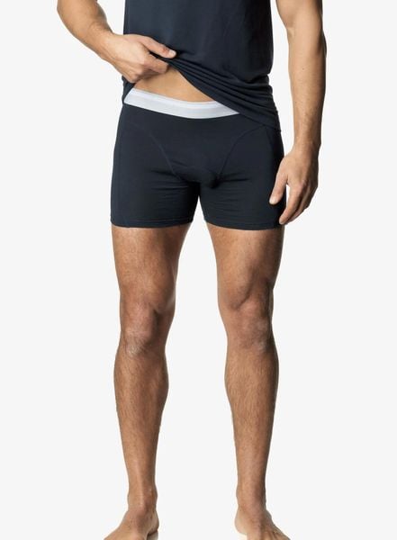 Bokserki termoaktywne Houdini Desoli Boxers. Niebieskie bokserki męskie Houdini, bez wzorów, z materiału. Za 263.85 zł.