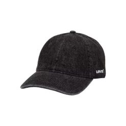Czapka Levis z czarnego materiału. Czarne czapki damskie Levi's®, bez wzorów, z bawełny. Za 127.50 zł.