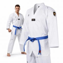 Dobok do Taekwondo MTX bluza spodnie pas MOOTO. Białe bluzy damskie DBX BUSHIDO, l, bez wzorów, z bawełny, klasyczne, bez ramiączek, bez kaptura. Za 169.00 zł.