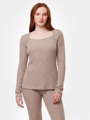Triumph Koszulka piżamowa Thermal MyWear Top LSL 10216551 Beżowy Regular Fit. Brązowe koszule nocne damskie Triumph, bez wzorów, z syntetyku, bez ramiączek. Za 169.99 zł.
