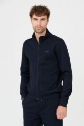 AERONAUTICA MILITARE Granatowa bluza. Niebieskie bluzy męskie Aeronautica Militare, m, bez wzorów, bez ramiączek, bez kaptura. W wyprzedaży za 579.99 zł.