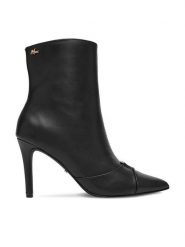 MEXX Botki EO-CD24-204H-4 Czarny. Czarne botki damskie Mexx, bez wzorów, ze skóry, bez obcasa, na szpilce, bez zapięcia. Za 449.99 zł.