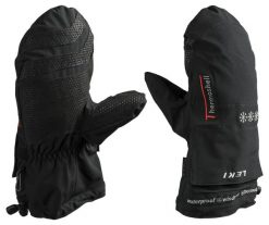 Rękawiczki narciarskie Leki Thermoshell w kolorze czarnym. Czarne rękawiczki męskie LEKI, bez wzorów, z elastanu. Za 210.99 zł.