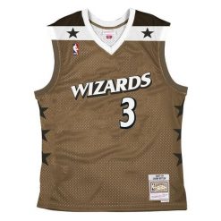 Koszulka NBA Washington Wizards Caron Butler. Żółte bluzki damskie Mitchell & Ness, bez wzorów, sportowe, bez kołnierzyka, bez ramiączek. Za 468.10 zł.