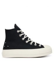 Converse Trampki Chuck Taylor All Star Lift Platform Beads A17787C Czarny. Czarne trampki i tenisówki damskie Converse, bez wzorów, z materiału, bez zapięcia. Za 449.99 zł.