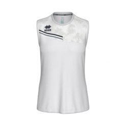 Damski tank top Errea Eloy. Białe topy damskie ERREA, bez wzorów, bez kołnierzyka, bez ramiączek. Za 190.50 zł.