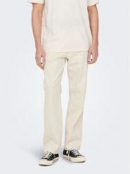 Only & Sons Jeansy 22025917 Biały Loose Fit. Białe jeansy męskie Only & Sons, z bawełny. Za 179.99 zł.