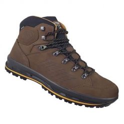 Buty trekkingowe męskie Grisport Foca. Brązowe buty zimowe męskie Grisport, bez wzorów, z gumy, za kostkę, bez obcasa, bez zapięcia. Za 583.00 zł.
