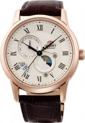 Zegarek Orient Zegarek męski Orient RA-AK0007S10B brązowy. Brązowe zegarki męskie Orient, bez wzorów. Za 2,268.00 zł.