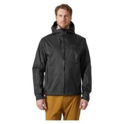 Kurtka przeciwdeszczowa męska Helly Hansen Loke Terra Jacket. Czarne kurtki męskie Helly Hansen, m, bez wzorów, sportowe, bez kaptura. Za 559.99 zł.