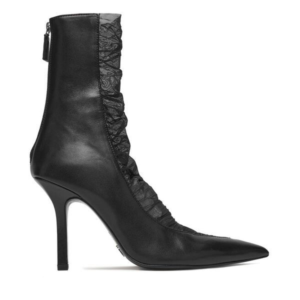 Botki Patrizia Pepe. Czarne botki damskie Patrizia Pepe, bez wzorów, bez obcasa, na szpilce, bez zapięcia. Za 1,169.00 zł.