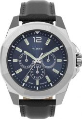 Zegarek Timex Zegarek Timex Essex TW2V43200 męski srebrny. Szare zegarki męskie Timex, bez wzorów, srebrne. Za 406.00 zł.