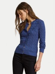 LAUREN RALPH LAUREN Kardigan 200P14040502 Fioletowy Regular Fit. Fioletowe kardigany damskie Lauren Ralph Lauren, xs, bez wzorów, z bawełny, bez kołnierzyka. Za 949.99 zł.