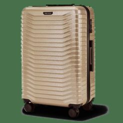 Walizka DUŻA WINGS PC SEA EAGLE 2.0 28" CHAMPAGNE. Brązowe walizki męskie Wings, bez wzorów, z materiału, duże. Za 289.90 zł.