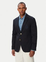 Tommy Hilfiger Marynarka MW0MW43515 Granatowy Regular Fit. Niebieskie garnitury męskie Tommy Hilfiger, m, bez wzorów, z bawełny, bez kołnierzyka, bez ramiączek. Za 1,999.00 zł.