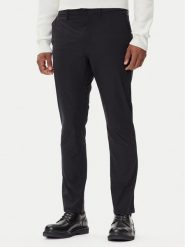 Calvin Klein Spodnie materiałowe LV04LB610G Czarny Slim Fit. Czarne spodnie materiałowe męskie Calvin Klein, bez wzorów, z materiału. Za 309.99 zł.
