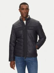 Guess Kurtka przejściowa M4YL16 WFHD0 Granatowy Regular Fit. Niebieskie kurtki męskie Guess, m, z aplikacjami, ze skóry, bez kaptura. Za 719.99 zł.