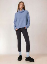 Legginsy z gumką w pasie - szary. Szare legginsy damskie Sinsay, bez wzorów. Za 29.99 zł.