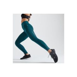 Legginsy fitness kardio damskie 500 niebieskie. Niebieskie legginsy damskie DOMYOS, bez wzorów, z elastanu. Za 79.99 zł.